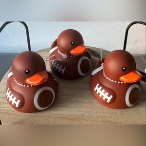 Football Rubber Duck Bundle Of (3) Brand New.